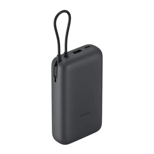 Acumulator extern Xiaomi BHR9738GL, 22.5 W, 20000 mAh, Cablu integrat USB-C (Gri)