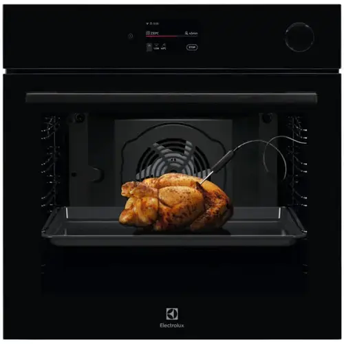 Cuptor incorporabil Electrolux LOC9P3XZ, 72 l, SteamCrisp-gatire cu abur, Conectivitate WI-FI, TFT Activ, Meniu in limba romana, 75 programe predefinite, Autocuratare pirolitica, Grill, Clasa eficienta energetica A++, Sticla (Negru)