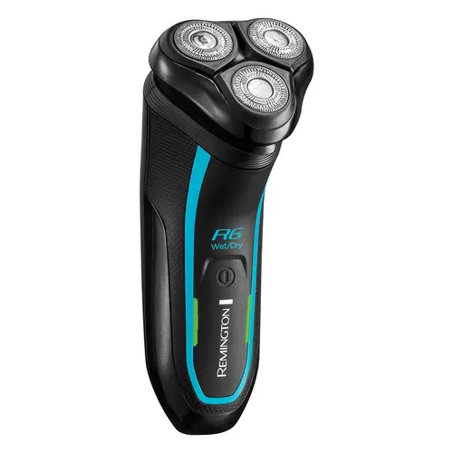 Aparat de ras Remington Style Series Aqua R6 R6000, 100% rezistent la apa, Lame flexibile, Cap pivotant, Negru/Albastru