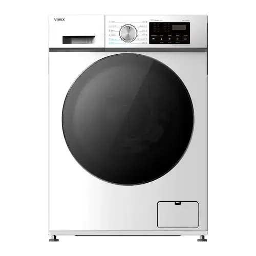 Masina de spalat rufe VIVAX WFL-141012CI, 10kg, 1400 RPM, BLDC Motor Inverter, Clasa A, Steam Hygiene, Eco, Display digital, Control electronic, Quick Wash, Delay Start, 12 Programe (Alb)