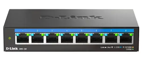 Switch D-Link DMS-108/E, 8 porturi, 2.5 GB/s