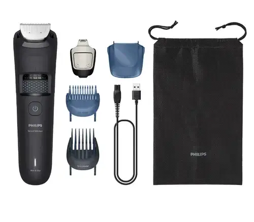Aparat de tuns barba Philips BT5775/15, Umed&Uscat, 40 trepte taiere, Autonomie 100 minute (Negru)