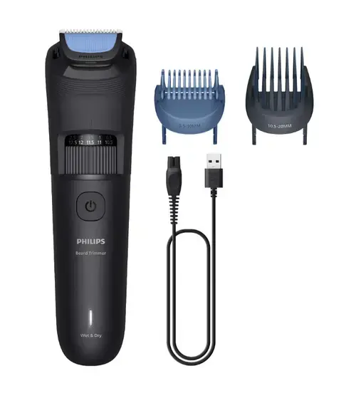 Aparat de tuns barba Philips BT3620/15, Umed&Uscat, 40 trepte taiere, Autonomie 70 minute, Lame cu autoascutire (Negru)