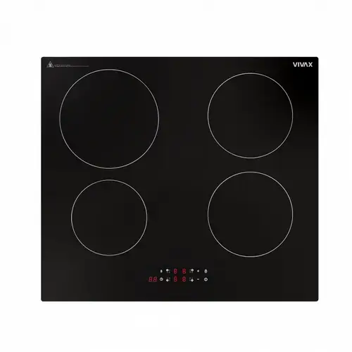Plita incorporabila VIVAX BH-04MIN, Inductie, Patru zone de gatit, Boost, Control touch, Timer, Putere maxima 8100 W, Timer digital, Setari putere in 9 trepte, Protectie copii, Indicator caldura reziduala, Sticla securizata, 60 cm (Negru)