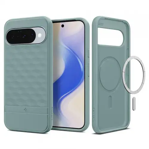 Husa MagSafe pentru Google Pixel 10 Pro / 10, Spigen, Caseology Parallax, Verde
