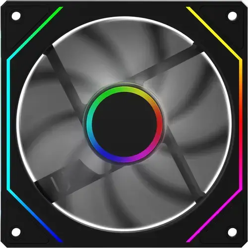 Ventilator AQIRYS Cetus 6P-12SLI17B-ARGB, 120mm, 1200rpm (Negru)