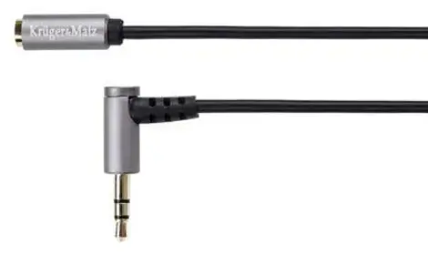 Prelungitor cablu audio Kruger&Matz KM0317, 3 m (Negru/Argintiu)