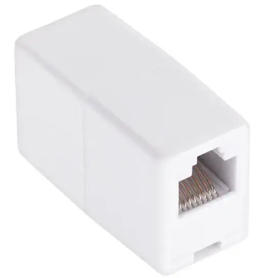 Adaptor OEM TEL0021-2, 8P8C, Mama - Mama (Alb)