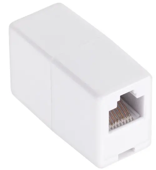 Adaptor OEM TEL0021-2, 8P8C, Mama - Mama (Alb)