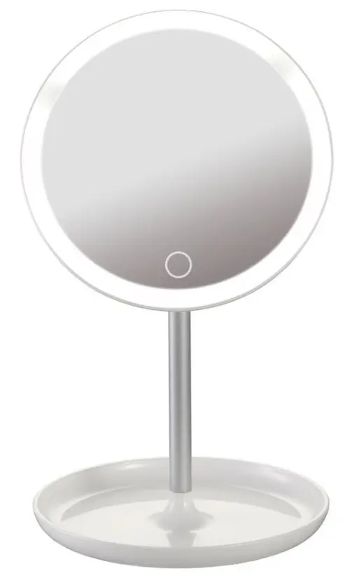 Oglinda Platinet PMLY7W, rotunda, 16.2cm diametru, cu led 4W (Alb)