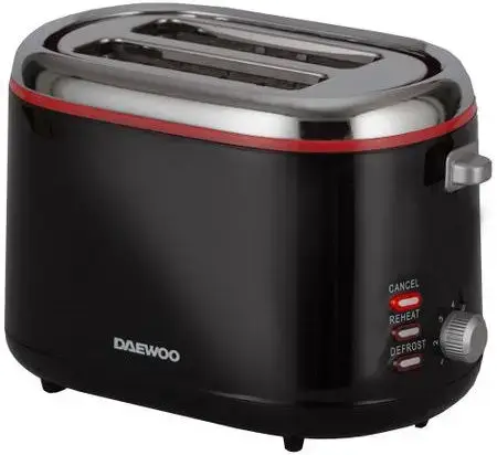 Prajitor de paine Daewoo DBT70B, 900 W, 2 felii (Negru)