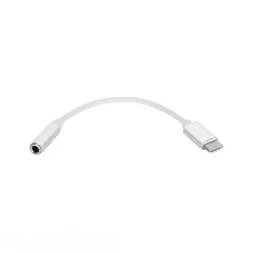 Cablu adaptor Kruger&Matz KM1245, USB Tip C, jack 3.5 mm (Alb)