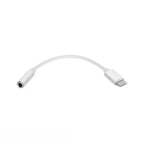 Cablu adaptor Kruger&Matz KM1245, USB Tip C, jack 3.5 mm (Alb)