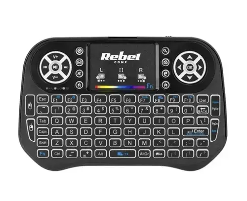 Tastatura Wireless Rebel KOM0973, dedicata Smart TV (Negru)