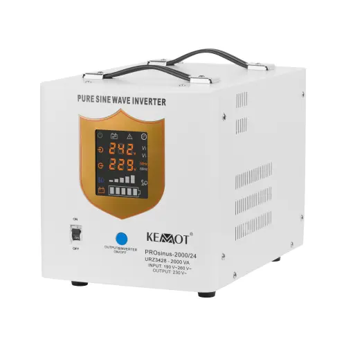 UPS centrale Kemot Sinus PUR 2000VA/1400W, 24V, Eficienta 85% (Alb)
