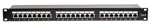 Patch panel Emtex EMT7, 24 porturi (Negru)