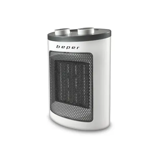 Aeroterma PTC ceramic Beper RI.080, 1500W, protectie supraincalzire (Negru/Argintiu)
