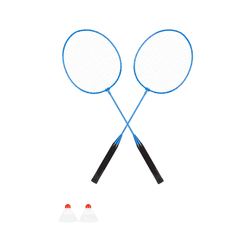 Set Badminton Rebel RBA-4100, 2 rachete, 2 fluturasi (Albastru)