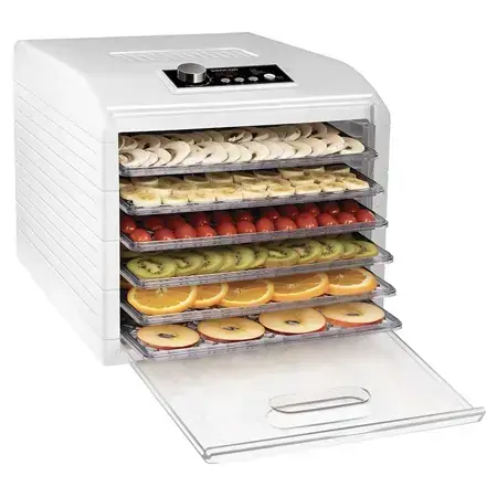 Deshidratator de alimente Sencor SFD6500WH,  5 programe automate, Display LED (Alb)