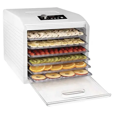 Deshidratator de alimente Sencor SFD6500WH,  5 programe automate, Display LED (Alb)