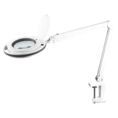 Lampa LED 10W cu lupa, 5 dioptrii, lumina rece(6500 K), prindere de masa, Rebel