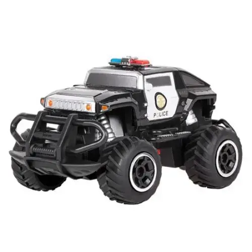 Masina cu telecomanda Mini RC Car Police Quer, scara 1:43 (Negru/Alb)