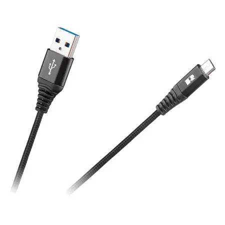 Cablu Rebel RB-6000-100-B, USB - MICRO USB, 1 m (Negru)