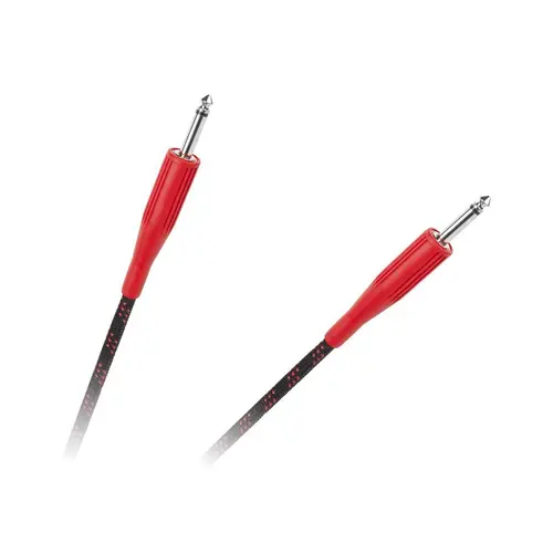 Cablu audio Tres Jack 6.3mm, 3m (Rosu/Negru)