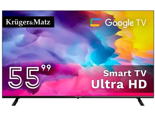 Televizor LED Kruger&Matz 139 cm (55inch) KM0255UHD-SA, Ultra HD 4K, Smart TV, WiFi, CI+