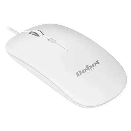 Mouse Rebel KOM1023-W, 1200 DPI (Alb)