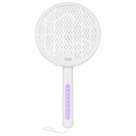 Paleta electrica anti insecte Teesa Swatter 3 in 1, 5 W (Alb)