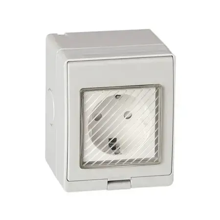 Priza simpla Schuko OEM E-PREX (Alb)