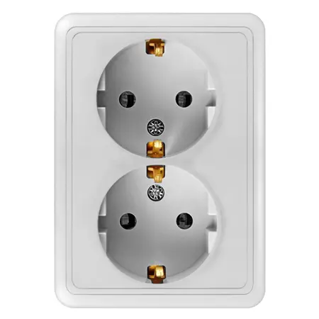 Priza dubla OEM PS-1812 (Alb)