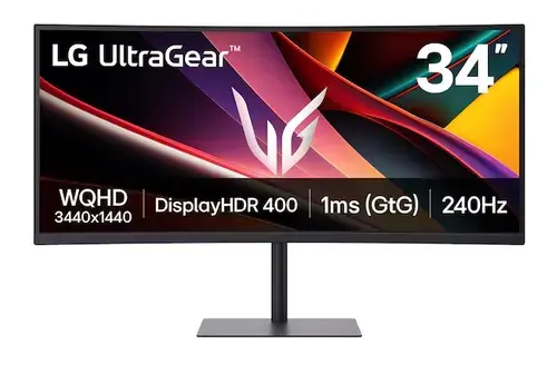 Monitor Gaming VA LED LG 34inch 34G630A-B, WQHD (3440 x 1440), HDMI, DisplayPort, Ecran curbat, Boxe, 240 Hz, 1 ms (Negru)