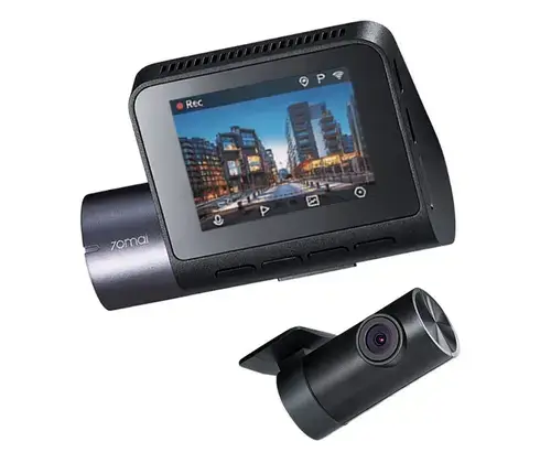 Set Camera video auto 70Mai Dash Cam A410 + Camera spate RC21, 2.5K 1440P, Ecran 2inch, 30FPS, Unghi de filmare 125 grade, GPS (Negru)