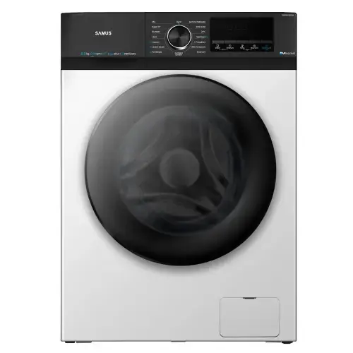 Masina de spalat rufe Samus WSED8128IDM, 8 kg, 1200 rpm, 16 programe, Clasa A, Display LED, Motor Inverter Direct Drive (Alb)