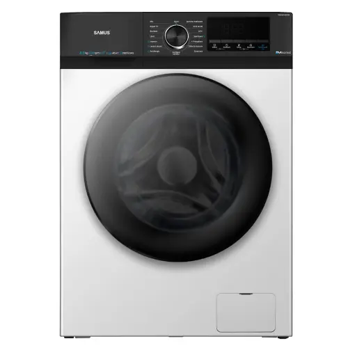 Masina de spalat rufe Samus WSED8128IDM, 8 kg, 1200 rpm, 16 programe, Clasa A, Display LED, Motor Inverter Direct Drive (Alb)