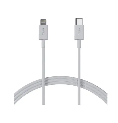Cablu de date Allity AUC-03 USB - Lightning, 27W, 1m (Alb)