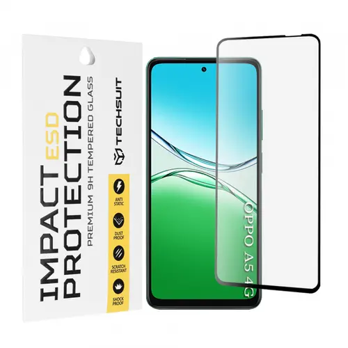 Folie de protectie Ecran Techsuit pentru Oppo A5 4G / A5 5G, Sticla Securizata, Full Glue