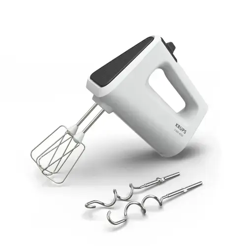 Mixer de mana Krups GN4001 3 Mix 4000, 450 W, 5 viteze, Turbo, 2 teluri, 2 carlige (Alb)