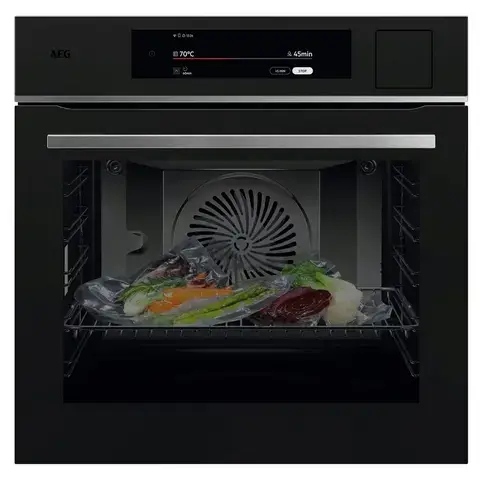 Cuptor incorporabil AEG Seria 900 TP9SB831AT, Electric, SteamPro, Autocuratare cu abur, 70 l, Clasa A++, Wi-Fi, 26 functii, 167 de programe predefinite, Inchidere amortizata (Negru)