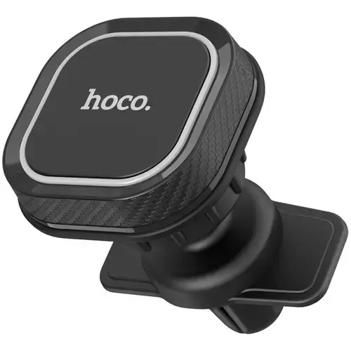 Suport auto magnetic Hoco CA52 Intelligent, Fibra carbon, prindere la ventilatie (Negru)