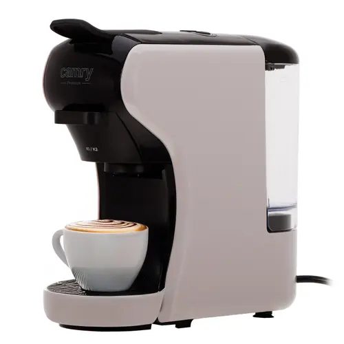 Espressor Camry CR 4414BM, 1450 W, 19 bari, rezervor apa 0.6 L, multi-capsule, 9 adaptoare (Crem)