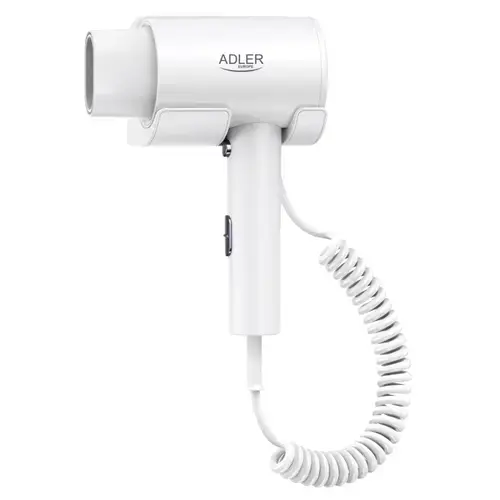 Uscator de par Adler AD2285w, Sistem montare pe perete, 3 setari temperatura, Viteza 26m/s, 18500 RPM, 2000W (Alb)