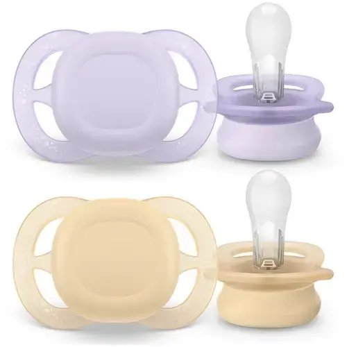 Set 2 suzete Philips Avent Ultra Start SCF075/11, ortodontice, fara BPA, 0-2 luni