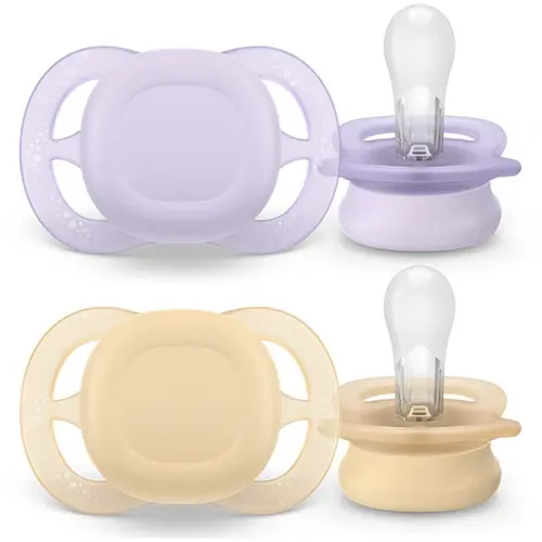 Set 2 suzete Philips Avent Ultra Start SCF075/11, ortodontice, fara BPA, 0-2 luni