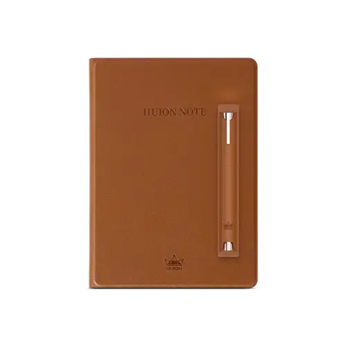 Caiet inteligent si tableta grafica 2in1 Huion Note X10, conexiune prin Bluetooth, caiet de scris electronic pentru notite, arta digitala, transfer in timp real de pe agenda pe smarthpone sau PC (Maro)
