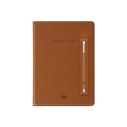 Caiet inteligent si tableta grafica 2in1 Huion Note X10, conexiune prin Bluetooth, caiet de scris electronic pentru notite, arta digitala, transfer in timp real de pe agenda pe smarthpone sau PC (Maro)