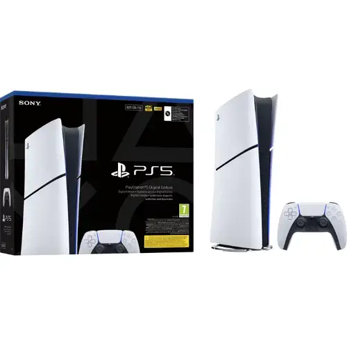 Consola PlayStation 5 Digital Edition (PS5) Slim, 825GB SSD (Alb)