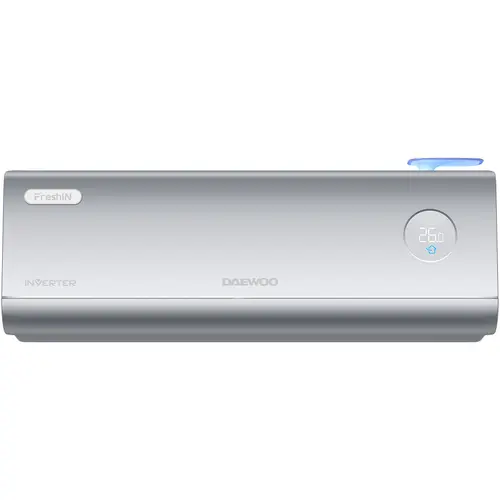 Aparat de aer conditionat Daewoo DAC-12FRESH, 12000 BTU, WI-FI Fresh, Kit de instalare inclus (3m), Racire, Incalzire, I Feel, Turbo, Timer, Sleep, Eco Mode (Argintiu)